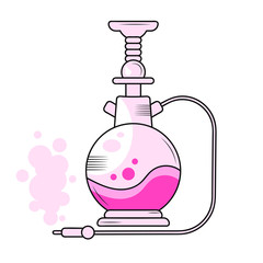 Hookah Vector Illustration Suitable For Greeting Card, Poster Or T-shirt