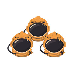 astronaut helmets space accessories icon