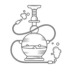 Hookah Vector Illustration Suitable For Greeting Card, Poster Or T-shirt