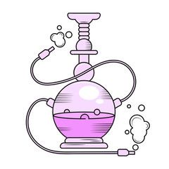Hookah Vector Illustration Suitable For Greeting Card, Poster Or T-shirt