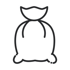 cleaning, dirty laundry bag domestic hygiene line style icon