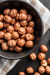 Hazelnuts with sugar icing.
