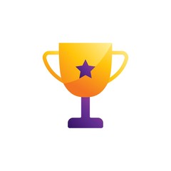 Trophy icon for websites and apps,abstract color