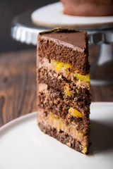 piece of chocolate cake