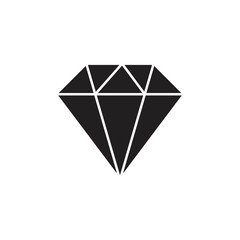 Diamond icon for apps and websites,solid color