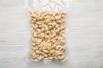 Cashew nut packed in vacuum