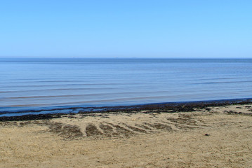 Baltic sea blue water blue sky dunes