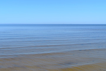 Baltic sea blue water blue sky dunes