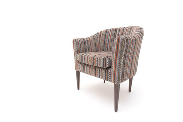 Classic soft chair. Isolated on white background