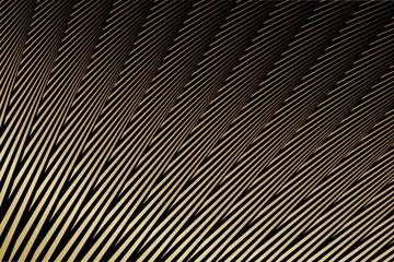 Abstract halftone lines gold pattern, metallic effect dynamic background, modern design texture.