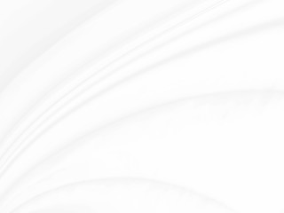Abstract soft waves of white fabric highlights future background.