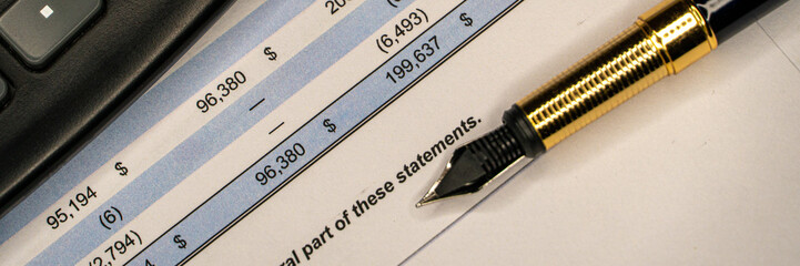 Accounting business. accounting report and financial statement