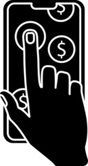 money icon financial glyph icon