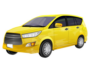 isolated yellow car vector design