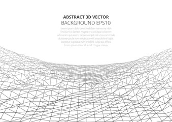 Abstract background in the style of low poly design. 3D landscape in virtual reality.
