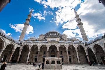 Fototapeta na wymiar ISTANBUL - OCTOBER, 2019: Sultanahmet Mosque Blue Mosque in Istanbul, Turkey