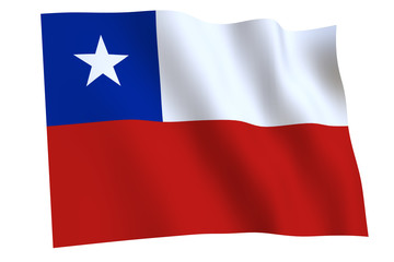 Chile Flag waving