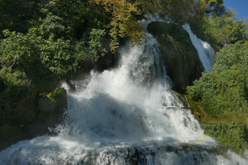 Fototapeta na wymiar Detail view of the famous waterfalls in Edessa