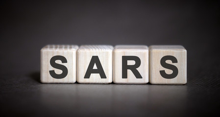 Sars- medical concept on a dark background