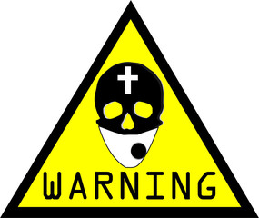 Warning medical symbol caution dangerous virus