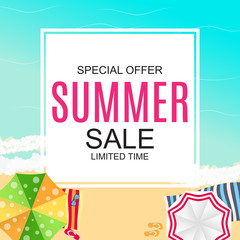 Summer Sale concept Background. Vector Illustration