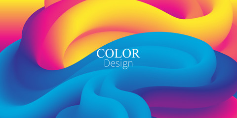 Fluid Colors. Liquid Shape. Ink Splash. Vector.