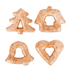 christmas gingerbread cookie isolated on white background