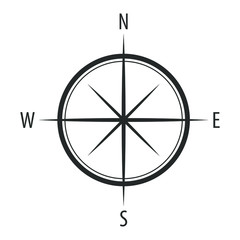 compass signs icons. isolated vector	