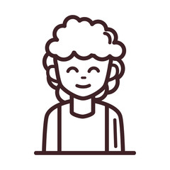 avatar male man portrait cartoon character line style icon