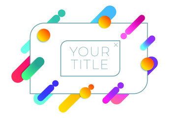 Abstract banner template of geometric radial shapes with place for text. Vector illustration.