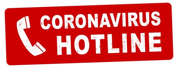 nlsb1332 NewLongStampBanner nlsb - german / english label / banner - Coronavirus Hotline - ( telephone receiver ) Virus Covid 19 - new-version - xxl g9215