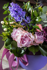 Nice closeup bouquet with pink rose