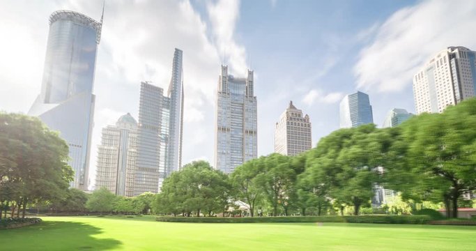 park in lujiazui financial centre, Shanghai, China