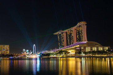 Fototapeta na wymiar Singapore Cityscapes at Marina Bay