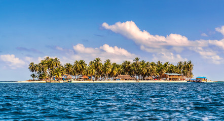 Beautiful San Blas island at politically autonomous Guna territory in Panama.