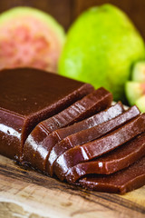 Brazilian sweet country boy. Guava is a typical Brazilian dessert, common throughout the country, consumed in June parties. Concept of homemade brazil food.
