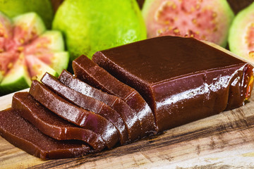 Brazilian sweet country boy. Guava is a typical Brazilian dessert, common throughout the country, consumed in June parties. Concept of homemade brazil food.