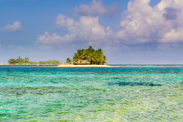 Beautiful San Blas Island at politically autonomous Guna territory in Panama.