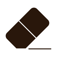 school education eraser supply silhouette style icon