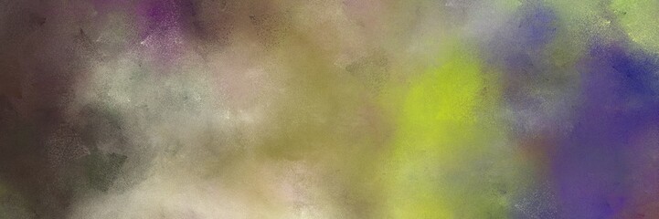 abstract painted art decorative horizontal banner background  with gray gray, very dark violet and old mauve color