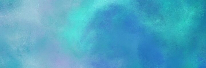 vintage painted art old horizontal design with steel blue, sky blue and pastel blue color