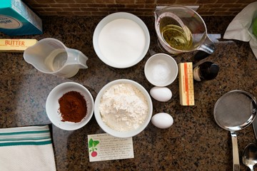 Obraz na płótnie Canvas Baking Ingredients