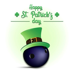 Happy St. Patrick's day and bowling ball