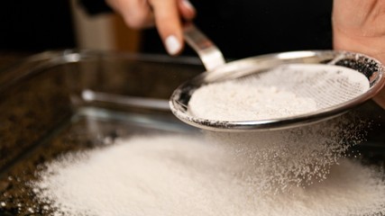 Sifting Flour for Baking