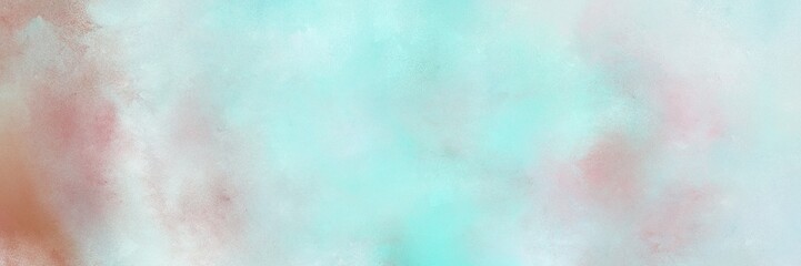 abstract painted art old horizontal background design with powder blue, rosy brown and dark gray color