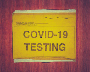 Sign For A COVID-19 Testing Station