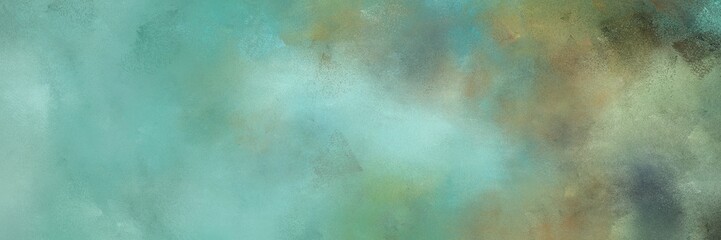 painted aged horizontal background header with dark sea green, dark olive green and pastel blue color