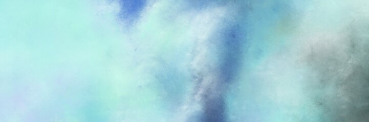 vintage painted art grunge horizontal background design with powder blue, teal blue and cadet blue color
