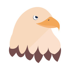 memorial day bald eagle bird american celebration flat style icon