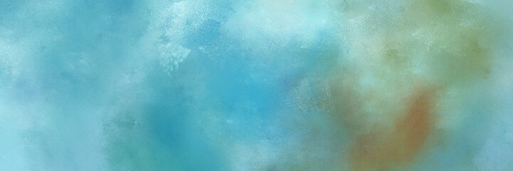 painted antique horizontal design background  with medium aqua marine, pastel brown and gray gray color